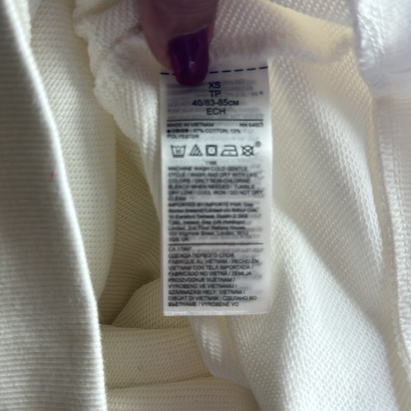 French Terry Face Shield Hoodie From Banana Republic Cream Women’s Size XS - Picture 11 of 13